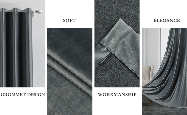 Rideaux occultants en velours solide, taille personnalisée, stores doux et confortables, pour fenêtre, salon, chambre à coucher, salle à manger