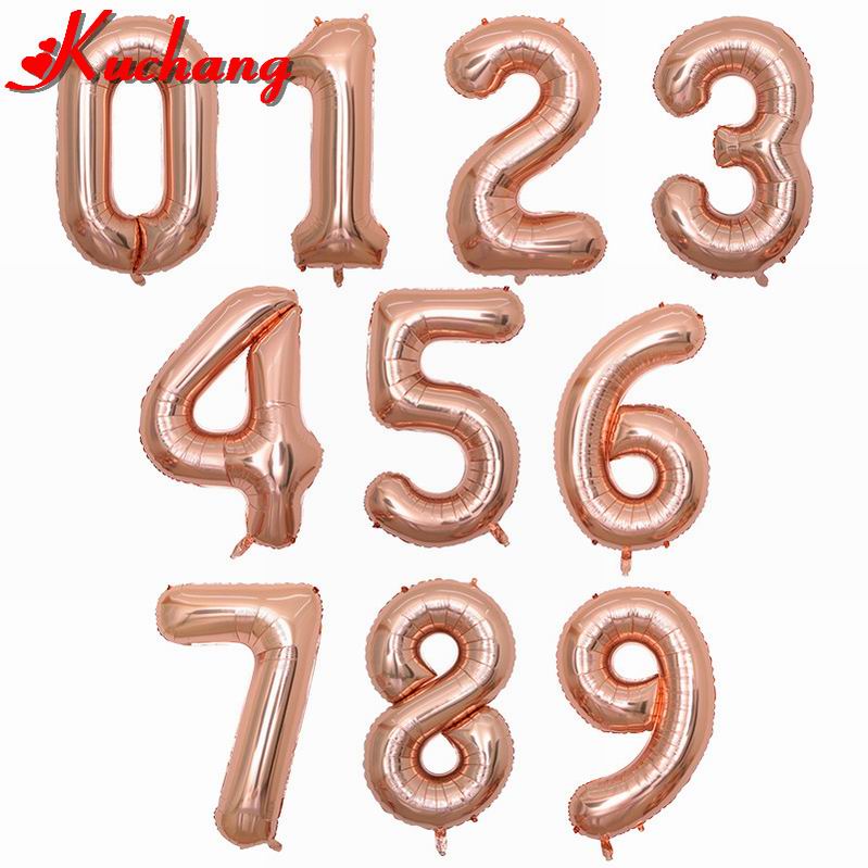 Ballons à chiffres en feuille verte, 1 pièce, 40 pouces, boules gonflables, décoration pour fête prénatale, anniversaire, mariage, fournitures de fête