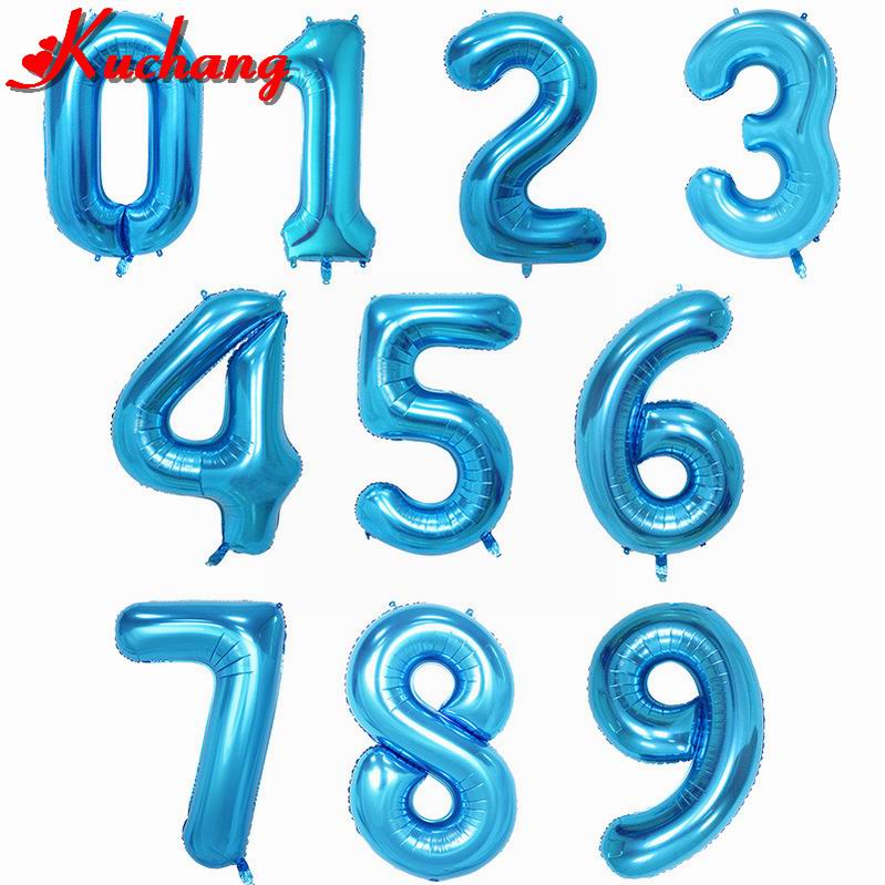 Ballons à chiffres en feuille verte, 1 pièce, 40 pouces, boules gonflables, décoration pour fête prénatale, anniversaire, mariage, fournitures de fête