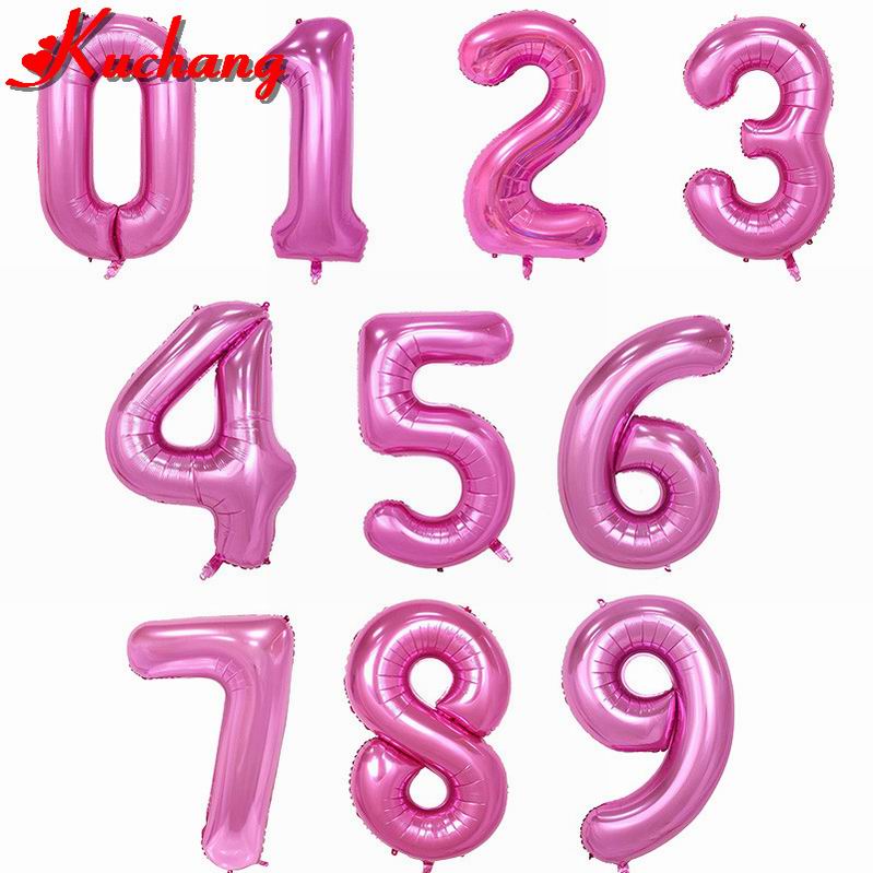 Ballons à chiffres en feuille verte, 1 pièce, 40 pouces, boules gonflables, décoration pour fête prénatale, anniversaire, mariage, fournitures de fête