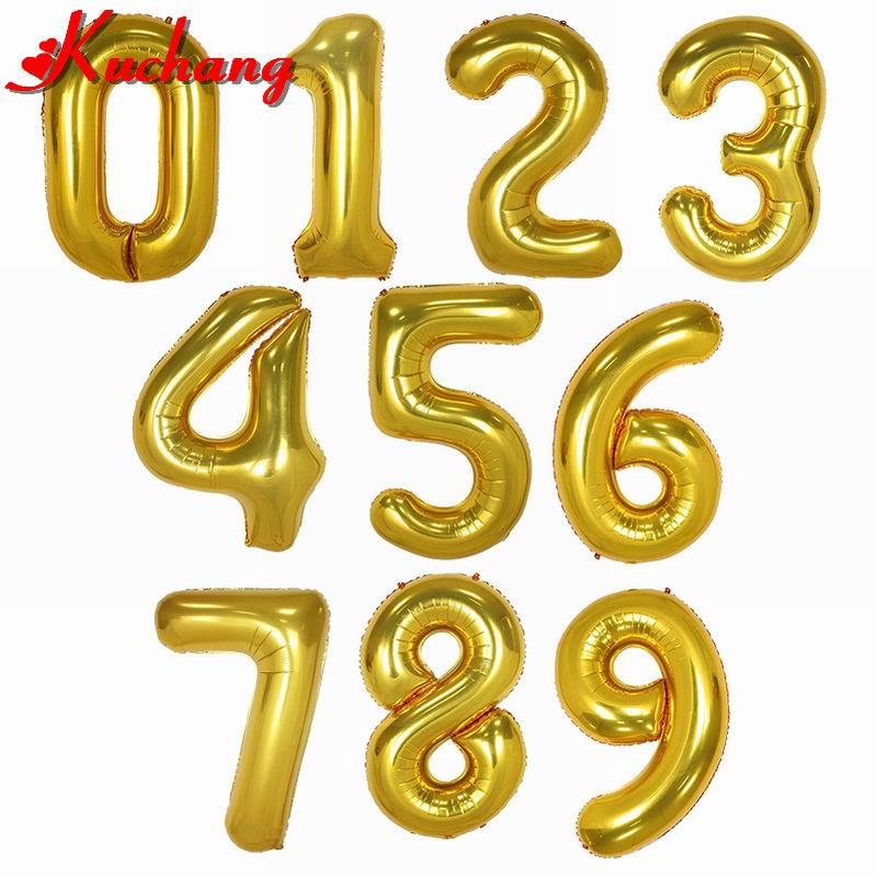 Ballons à chiffres en feuille verte, 1 pièce, 40 pouces, boules gonflables, décoration pour fête prénatale, anniversaire, mariage, fournitures de fête