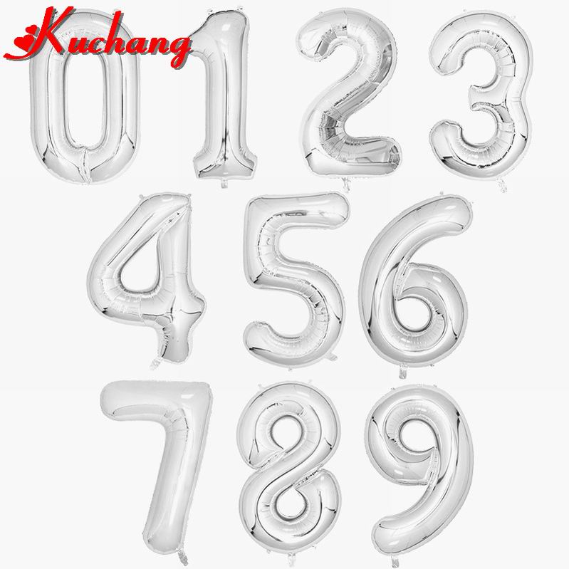 Ballons à chiffres en feuille verte, 1 pièce, 40 pouces, boules gonflables, décoration pour fête prénatale, anniversaire, mariage, fournitures de fête