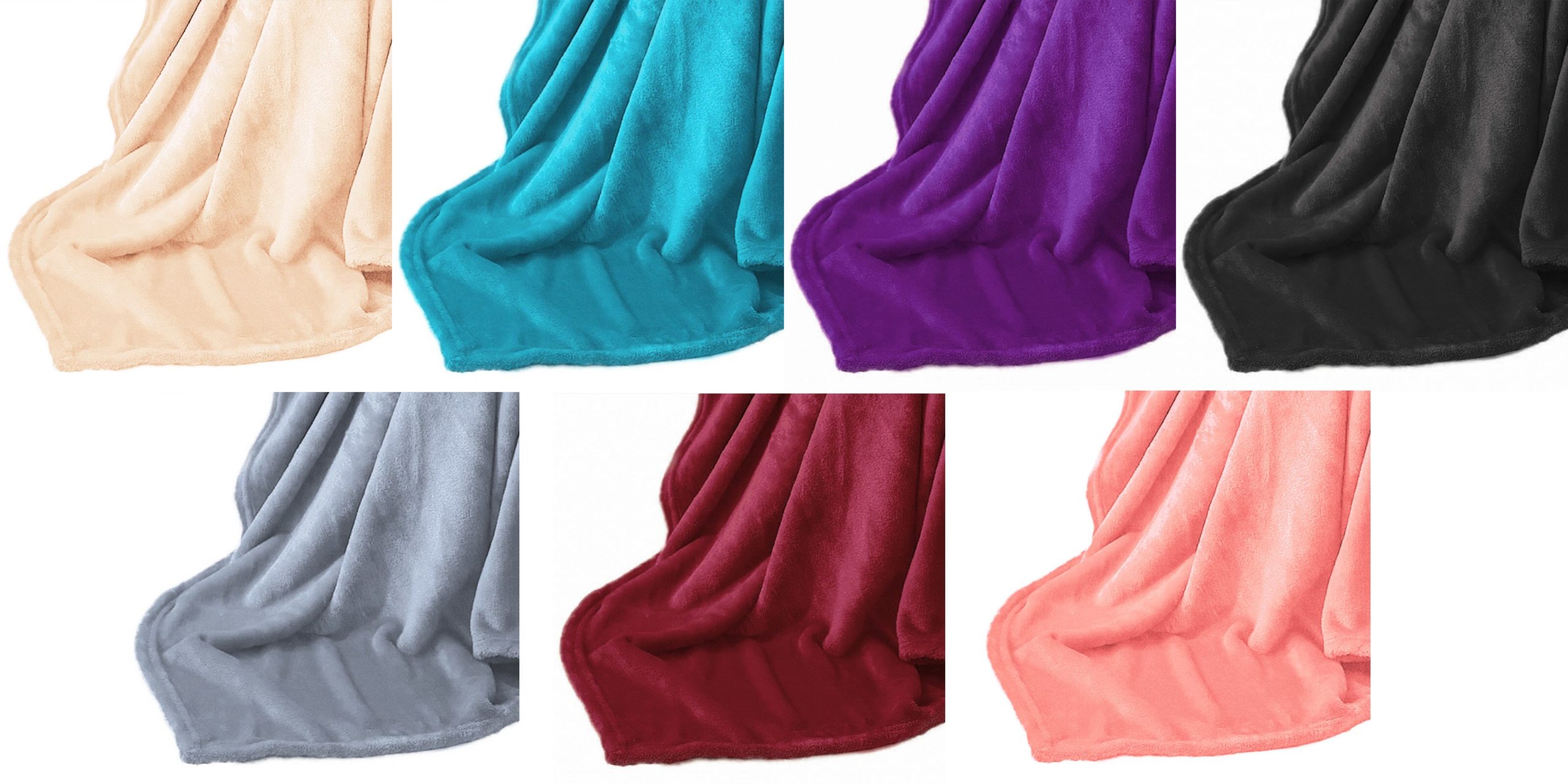Topfinel – couverture molletonnée de couleur unie pour l'hiver, Super chaude et douce, en molleton de corail, à jeter sur le canapé ou le lit, couvre-lit de voyage