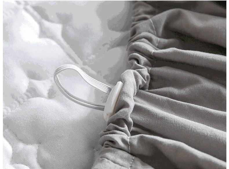 Multi-taille 5 côtés Protection housse de matelas lavable en coton gaufré matelassé matelas protecteur doux Anti-acariens surmatelas