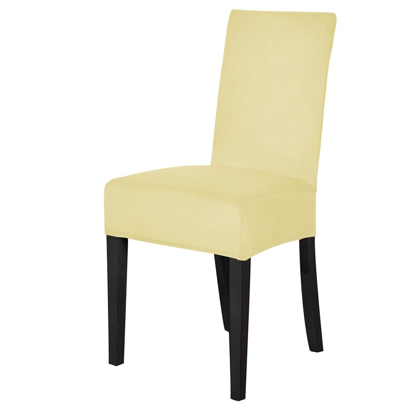 Chiovenni – housse de chaise en peluche épaisse, lavable, élastique, chaude, en velours, pour l'hiver, pour la cuisine, le Restaurant