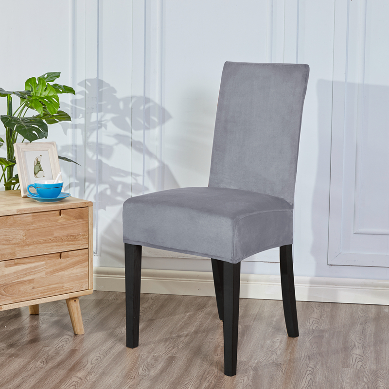 Chiovenni – housse de chaise en peluche épaisse, lavable, élastique, chaude, en velours, pour l'hiver, pour la cuisine, le Restaurant