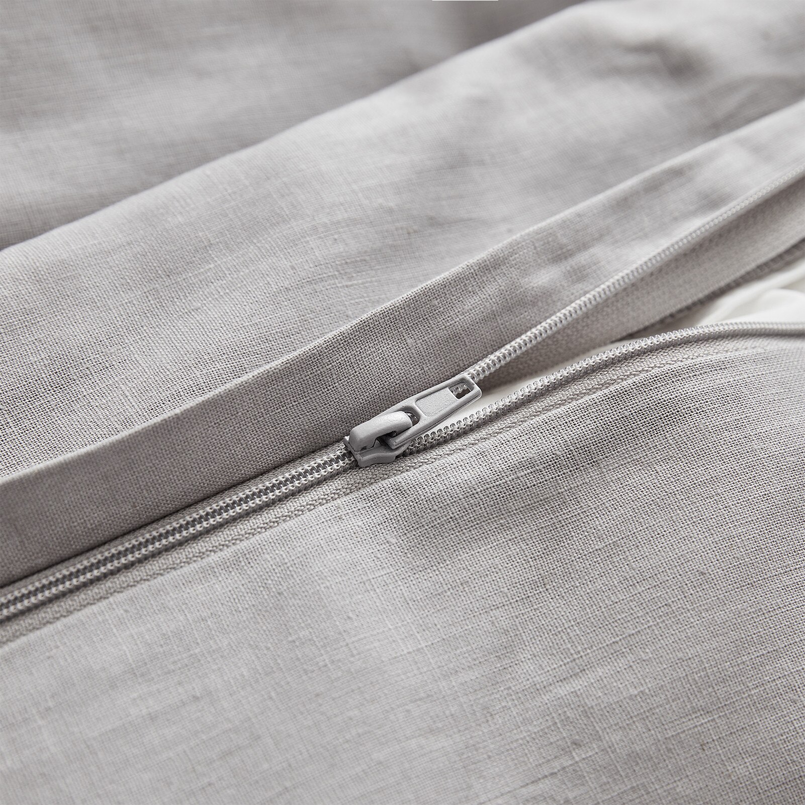 Parure de lit moderne en 55% coton et lin, couleur unie, housse de couette, style français, pour la maison