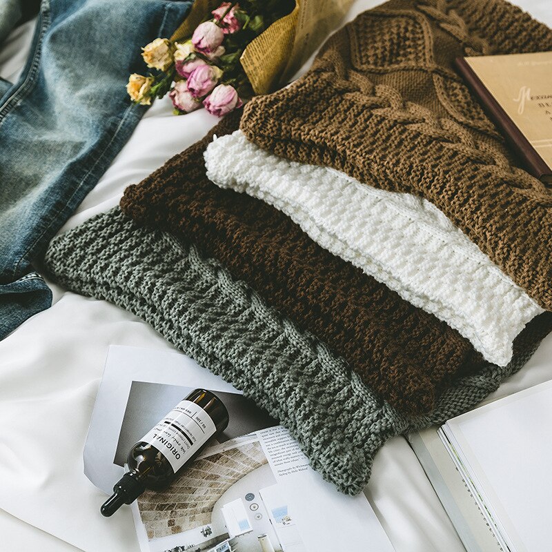 REGINA Super Doux housses de coussin 45x45 cm Confortable Torsion Délicat Tricoté Lit Taie D'oreiller Canapé Nordique Maison Décorative Housse De Coussin Rose, bleu, jaune, beige, blanc, gris, brun, c