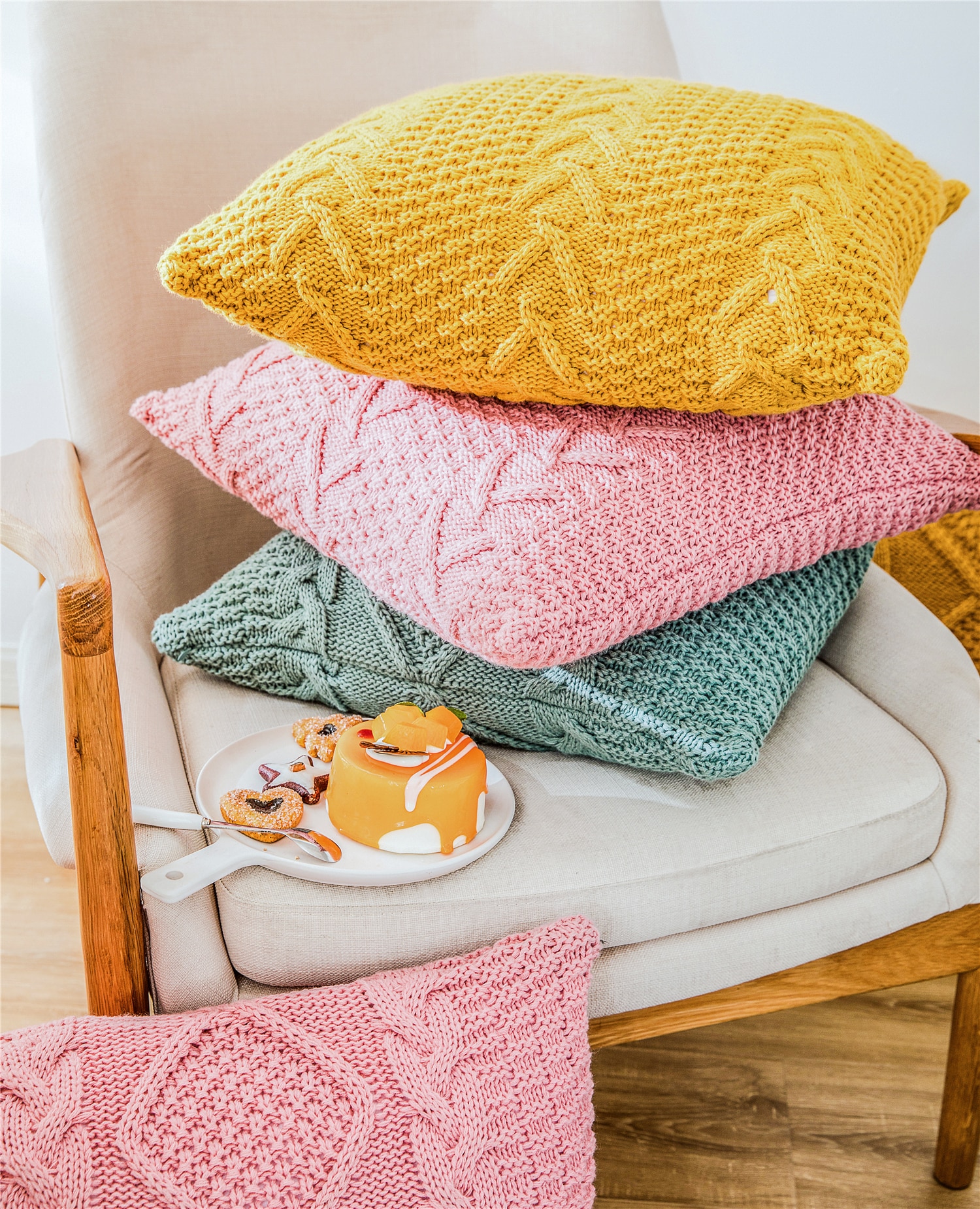 REGINA Super Doux housses de coussin 45x45 cm Confortable Torsion Délicat Tricoté Lit Taie D'oreiller Canapé Nordique Maison Décorative Housse De Coussin Rose, bleu, jaune, beige, blanc, gris, brun, c