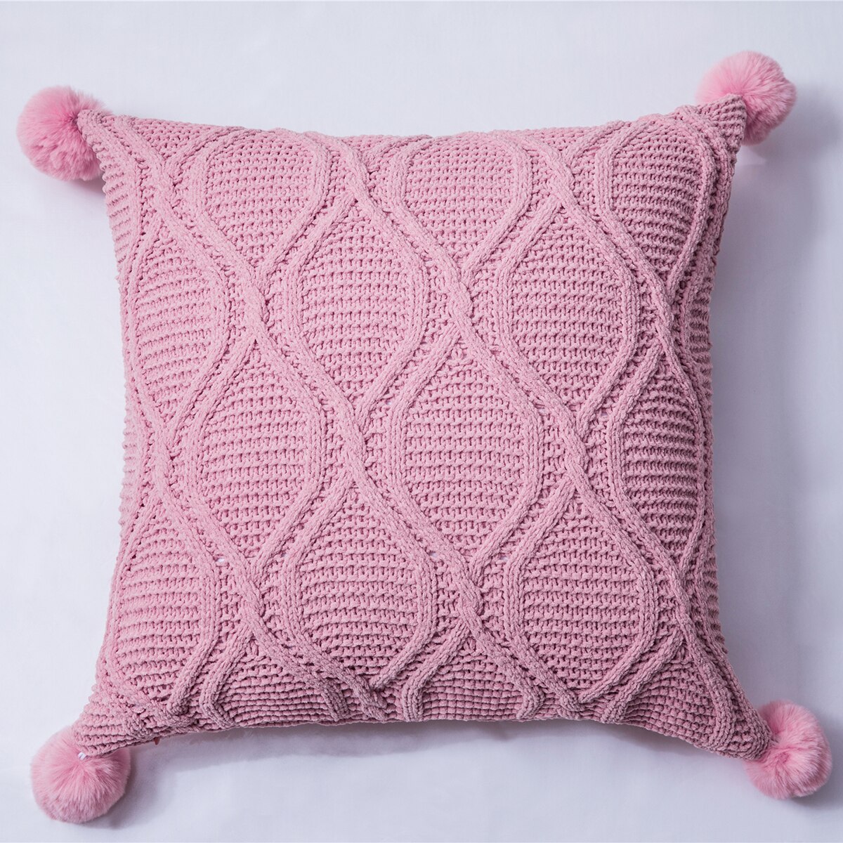 REGINA – housse de coussin en Chenille tricotée à glands, Style nordique, pour canapé, automne