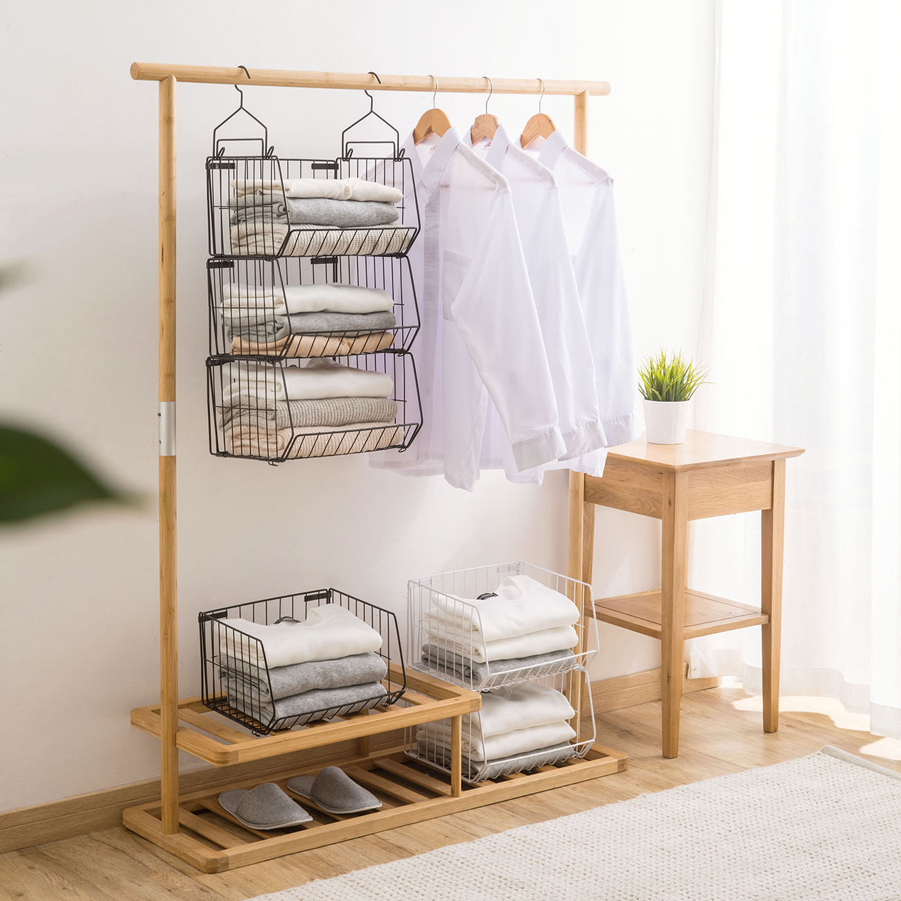 Étagère de rangement en fer pour chambre