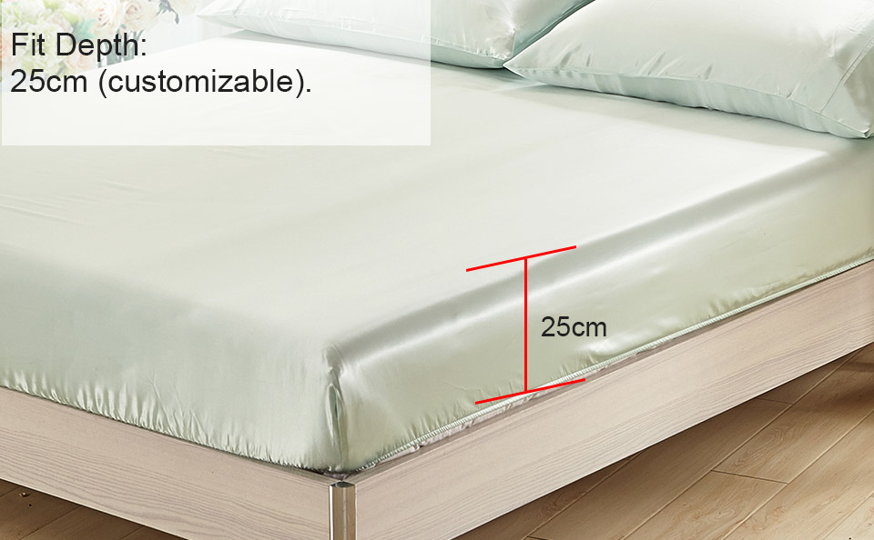 Lilysilk– drap-housse en soie pour femmes, 25cm de profondeur, Pure 100, soie mûre, luxe, sans couture, queen size, king size, Textile pour la maison, livraison gratuite