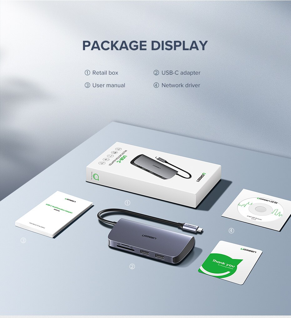 UGREEN – adaptateur HUB USB C 10-en-1, adaptateur HDMI vers USB 3.0, Dock pour MacBook Pro, accessoires USB-C Type C 3.1