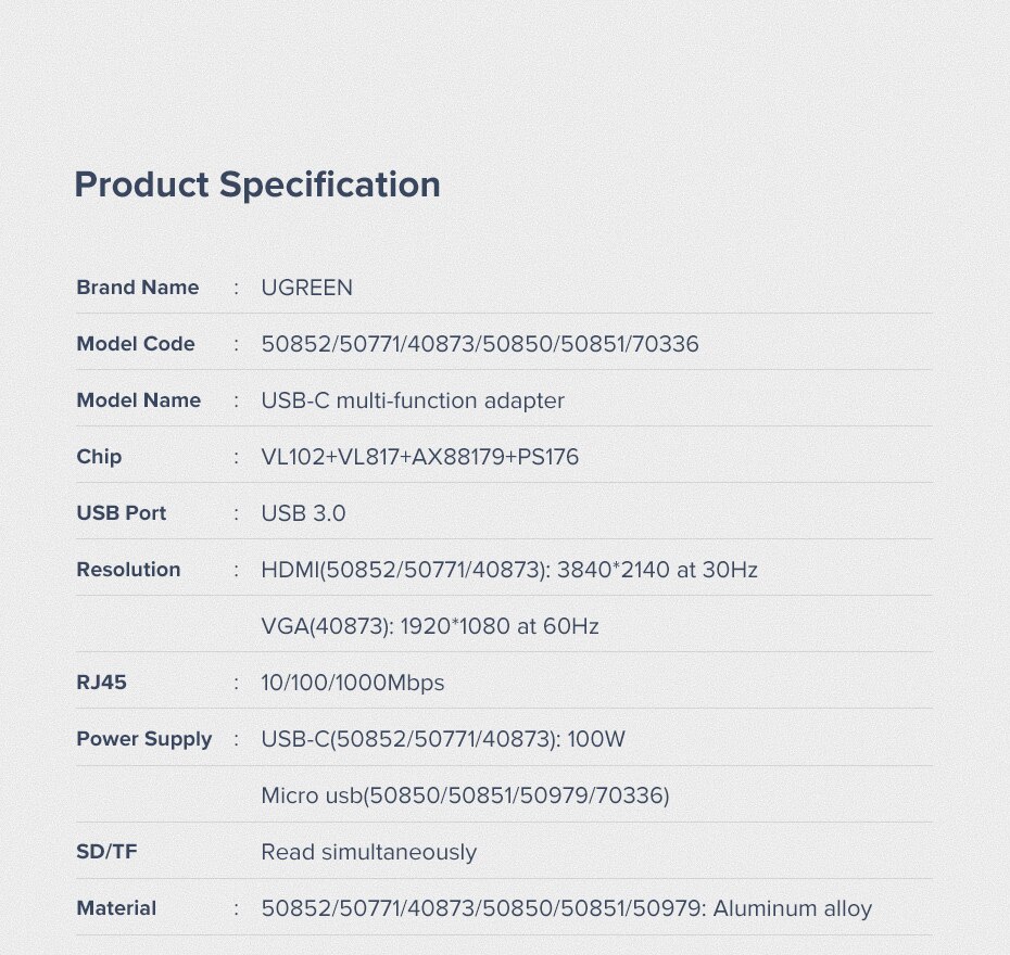 UGREEN – adaptateur HUB USB C 10-en-1, adaptateur HDMI vers USB 3.0, Dock pour MacBook Pro, accessoires USB-C Type C 3.1