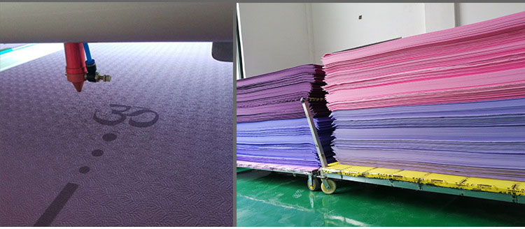 Tapis de Yoga TPE à double couche, antidérapant et avec une ligne de position, matelas de gymnastique et de Pilates