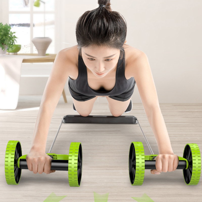 Double rouleau de résistance AB, corde de traction, roue ABS, équipement d'entraînement musculaire pour hommes et femmes