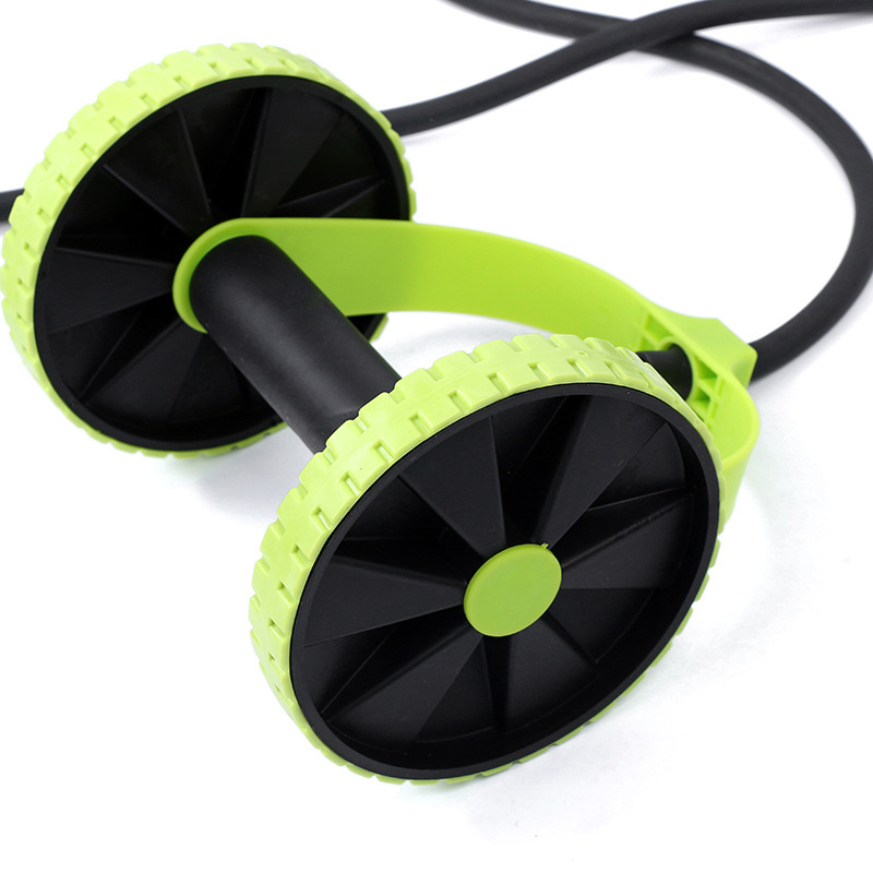 Double rouleau de résistance AB, corde de traction, roue ABS, équipement d'entraînement musculaire pour hommes et femmes