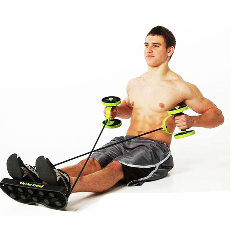Double rouleau de résistance AB, corde de traction, roue ABS, équipement d'entraînement musculaire pour hommes et femmes
