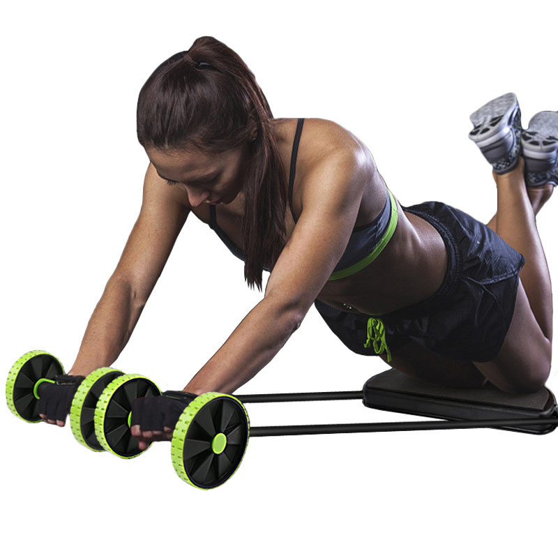 Double rouleau de résistance AB, corde de traction, roue ABS, équipement d'entraînement musculaire pour hommes et femmes
