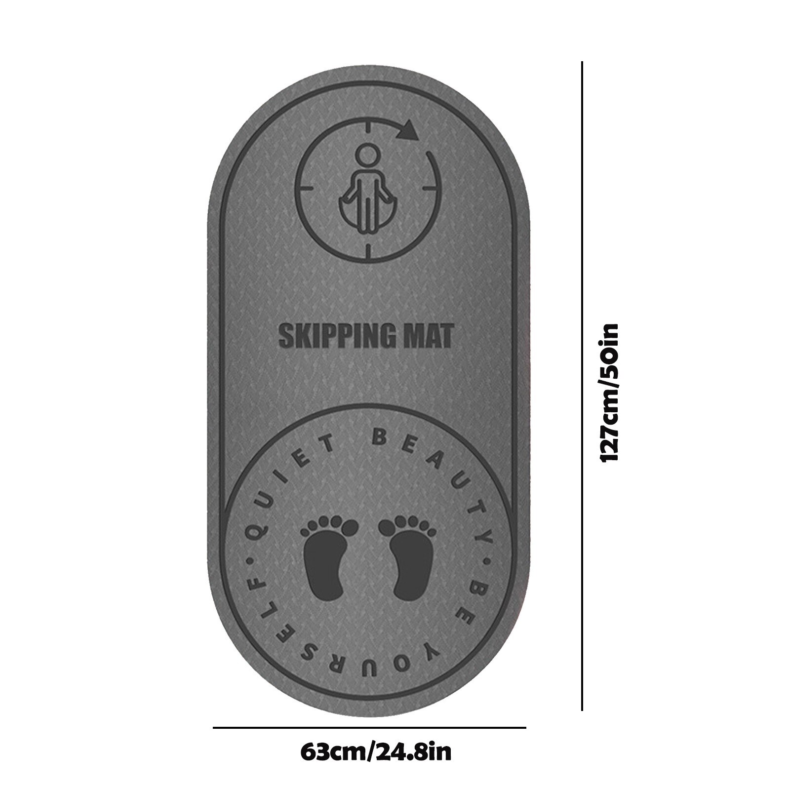 Tapis à sauter en corde, silencieux, pour sol de Yoga, accessoires de Yoga, Fitness, Pilates, Massage, # T3