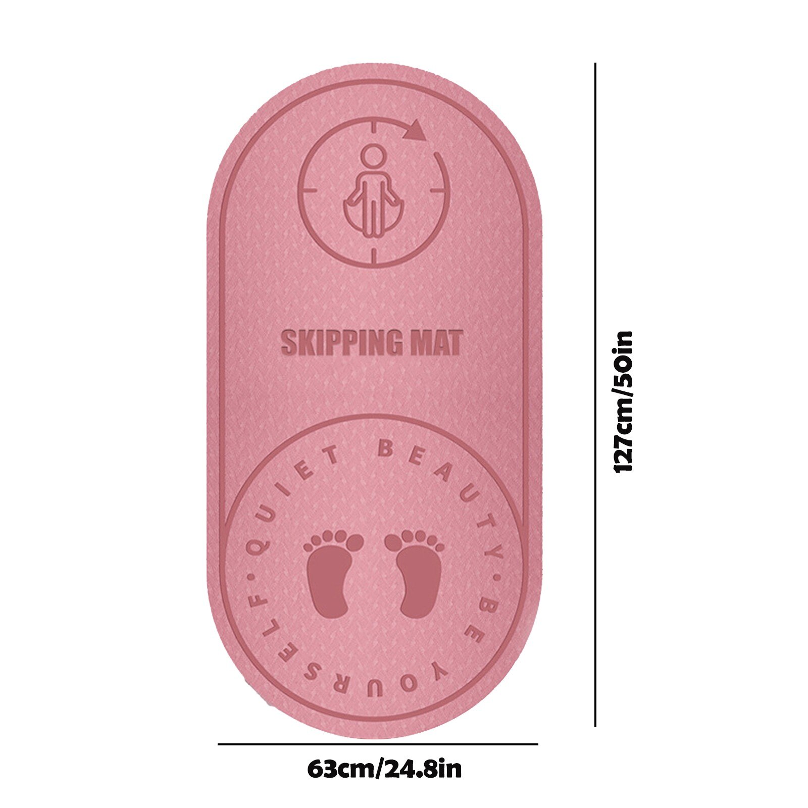 Tapis à sauter en corde, silencieux, pour sol de Yoga, accessoires de Yoga, Fitness, Pilates, Massage, # T3