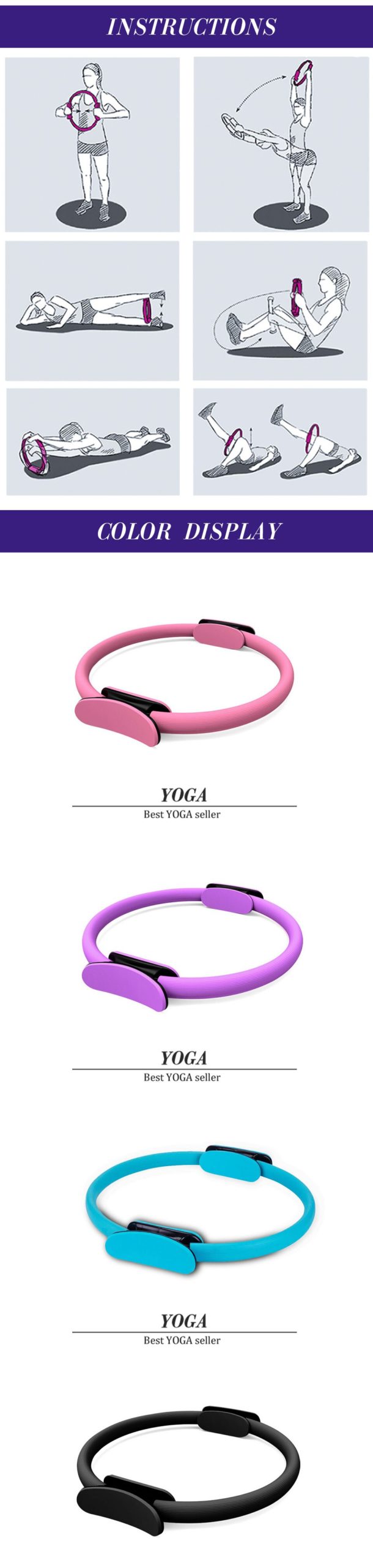 Anneau de résistance pour entraînement professionnel à domicile, pour femmes, accessoires de Sport, Yoga, exercices magiques