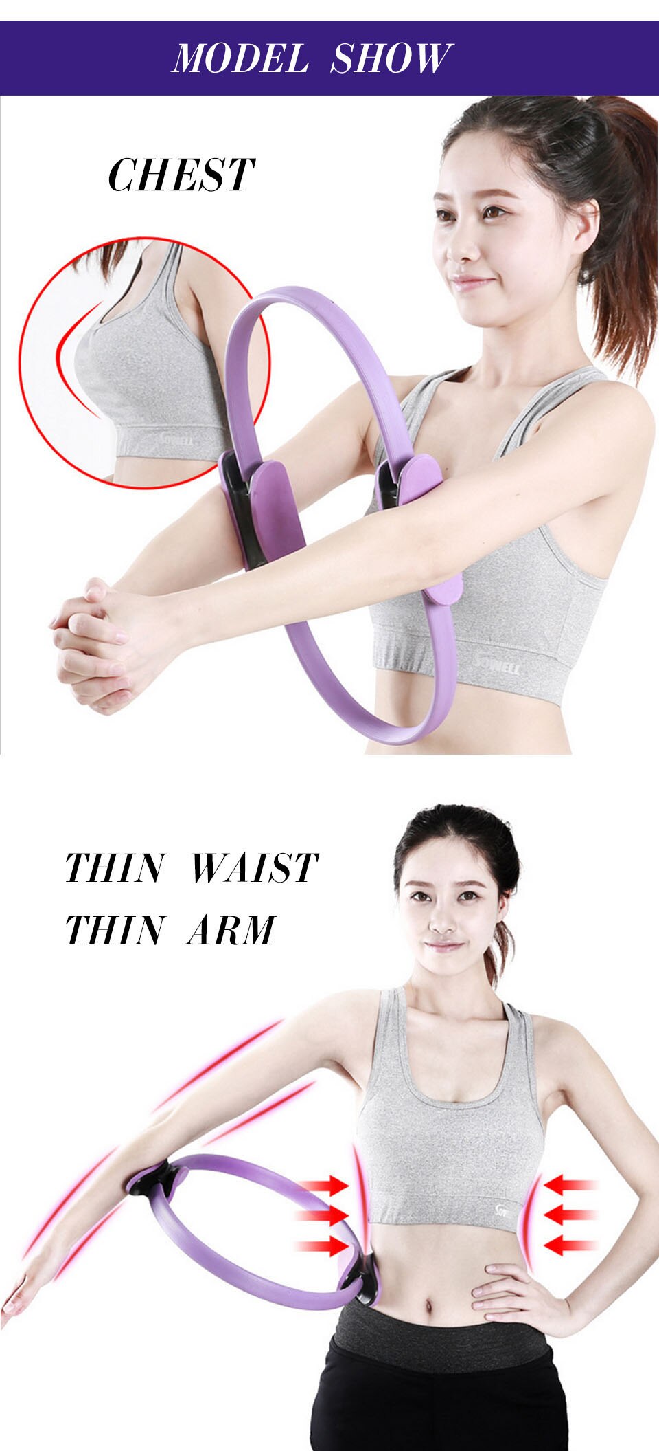 Anneau de résistance pour entraînement professionnel à domicile, pour femmes, accessoires de Sport, Yoga, exercices magiques