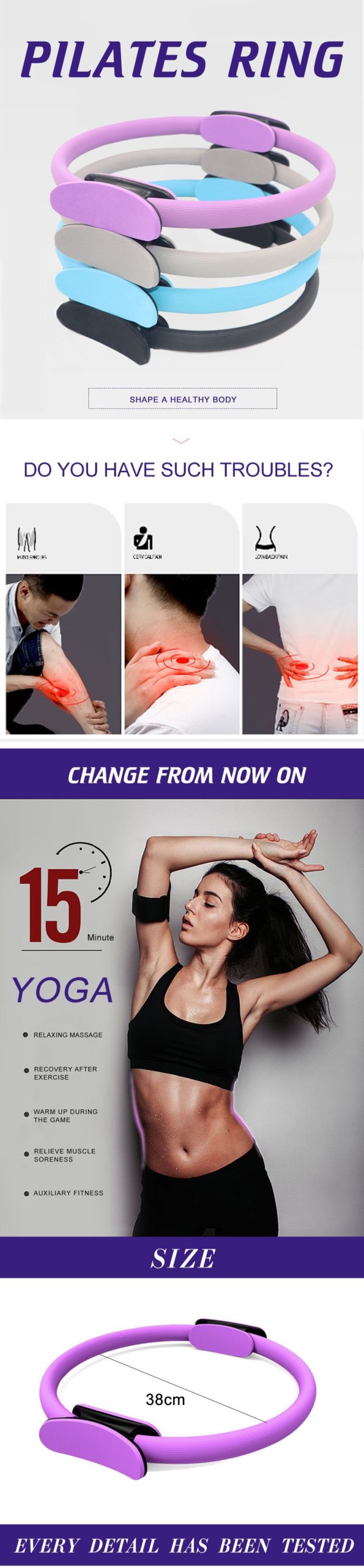 Anneau de résistance pour entraînement professionnel à domicile, pour femmes, accessoires de Sport, Yoga, exercices magiques