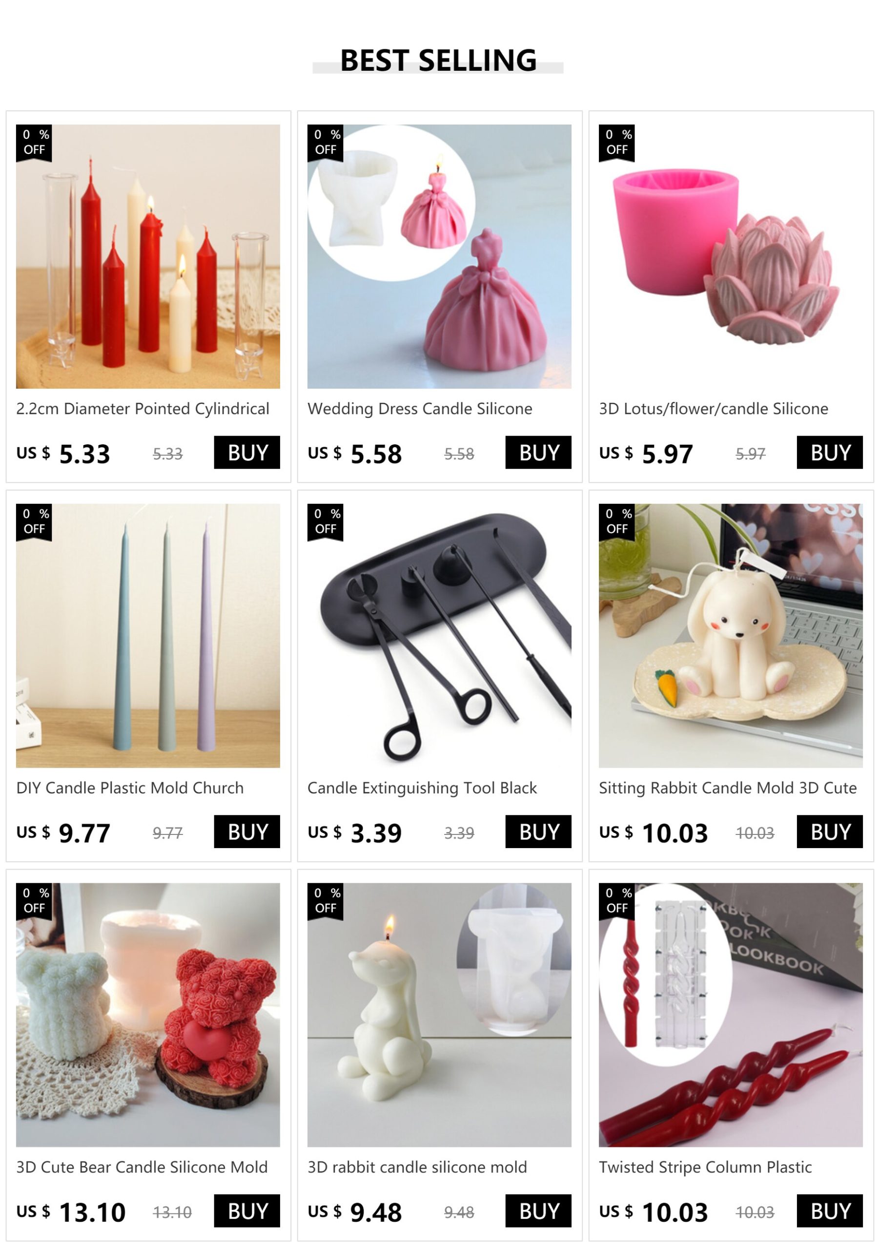 Grand moule à pivoine en Silicone