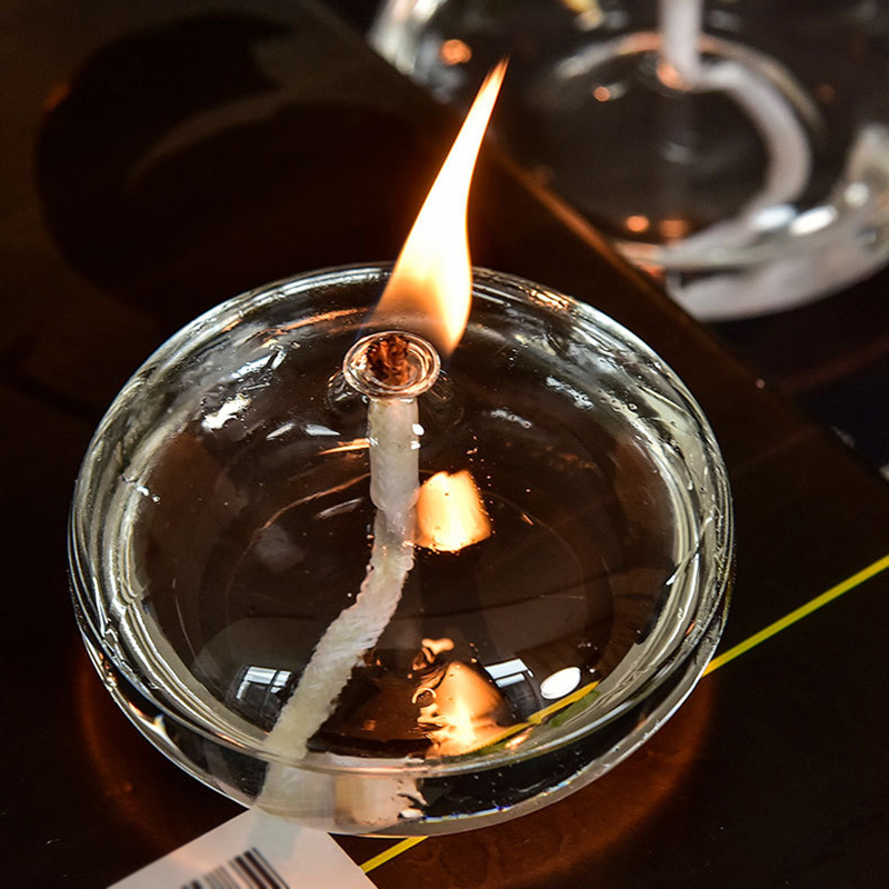 Bougeoir en verre fait à la main