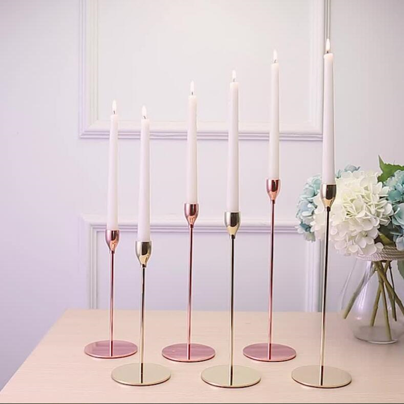 Bougeoirs Simples en Métal de Style Européen pour Décoration, Chandelier Mariage, Bar, Salon, Table de Maison