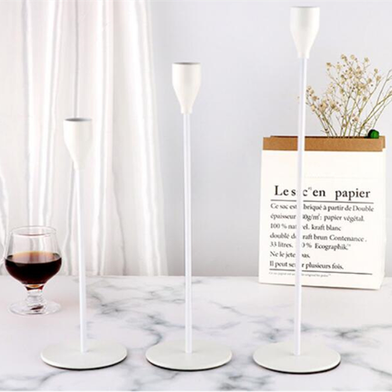 Bougeoirs Simples en Métal de Style Européen pour Décoration, Chandelier Mariage, Bar, Salon, Table de Maison