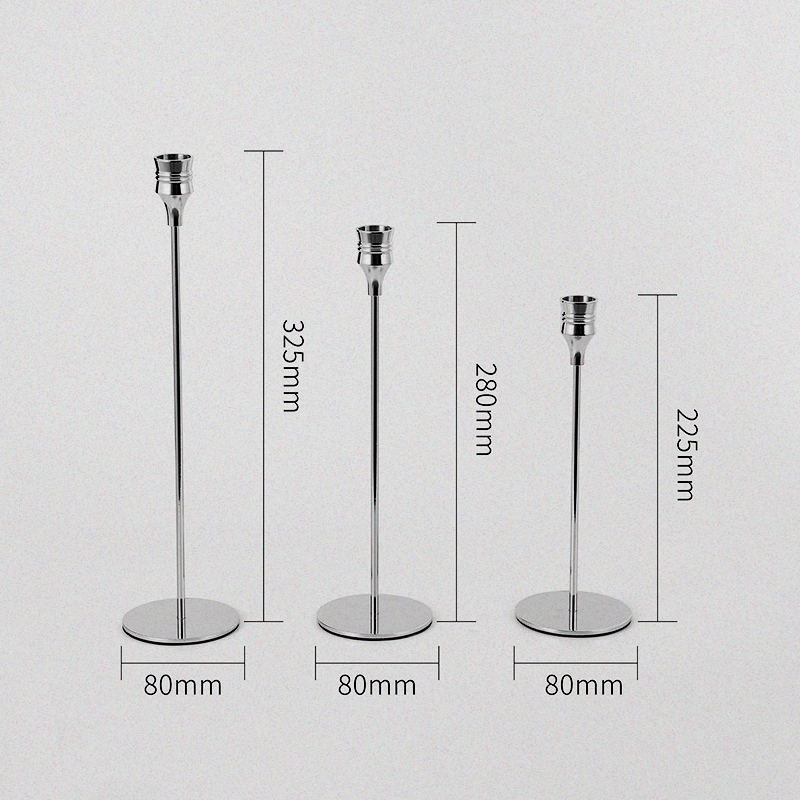 Ensemble de bougeoirs en métal de style européen, 3 pièces, chandelier doré Simple, décoration de mariage, de Bar, de fête, de salon, de maison