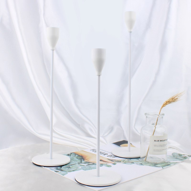 Ensemble de bougeoirs en métal de style européen, 3 pièces, chandelier doré Simple, décoration de mariage, de Bar, de fête, de salon, de maison