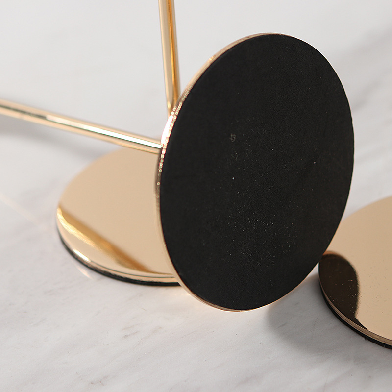 Ensemble de bougeoirs en métal de style européen, 3 pièces, chandelier doré Simple, décoration de mariage, de Bar, de fête, de salon, de maison