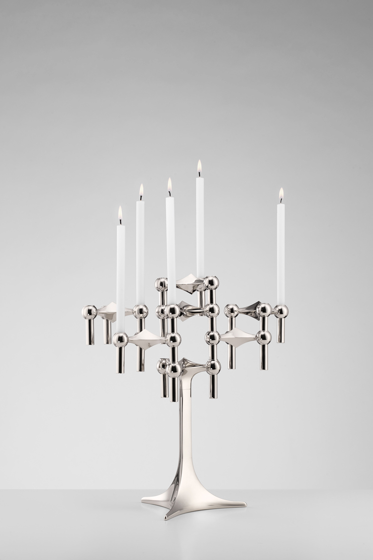 Bougeoir en métal doré