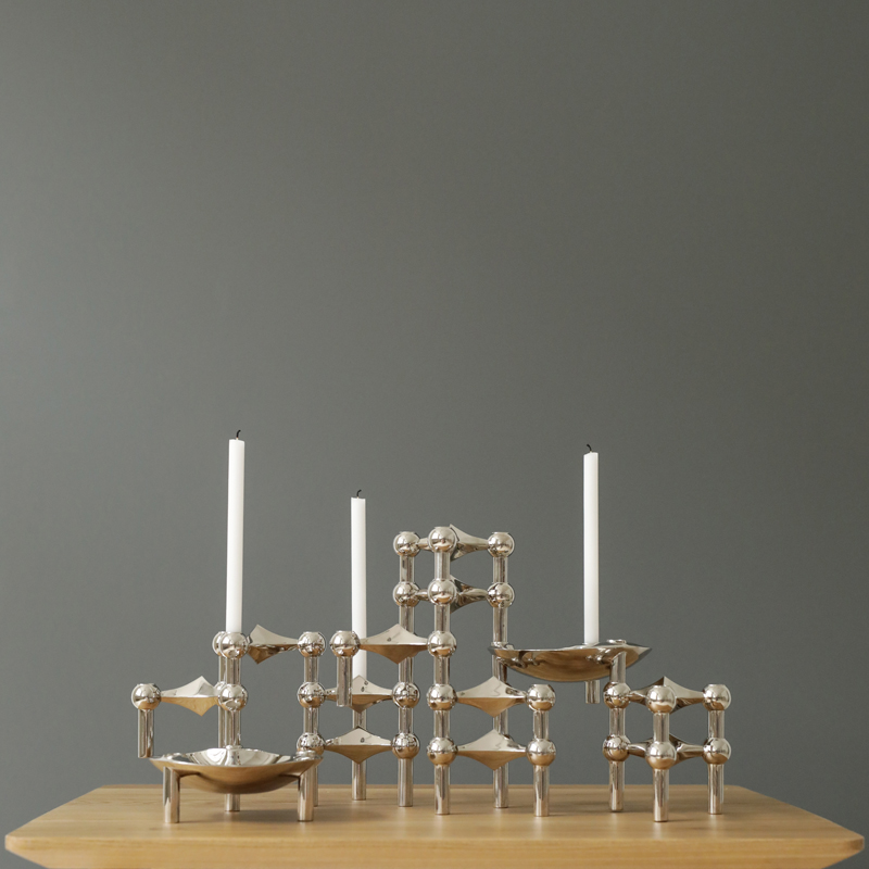 Bougeoir en métal doré