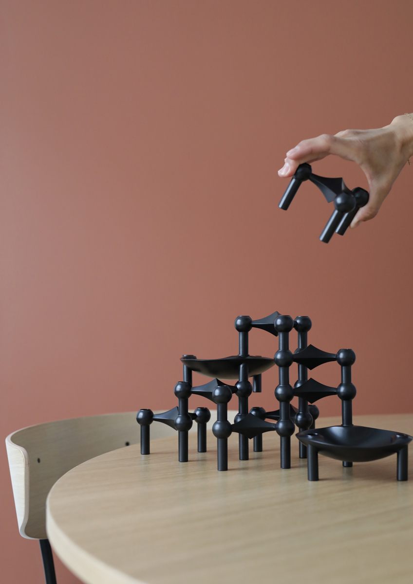 Bougeoir en métal doré