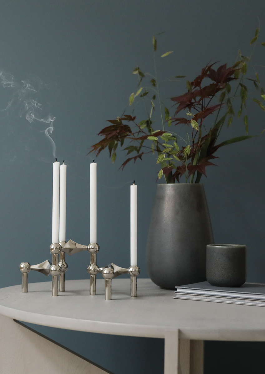 Bougeoir en métal doré