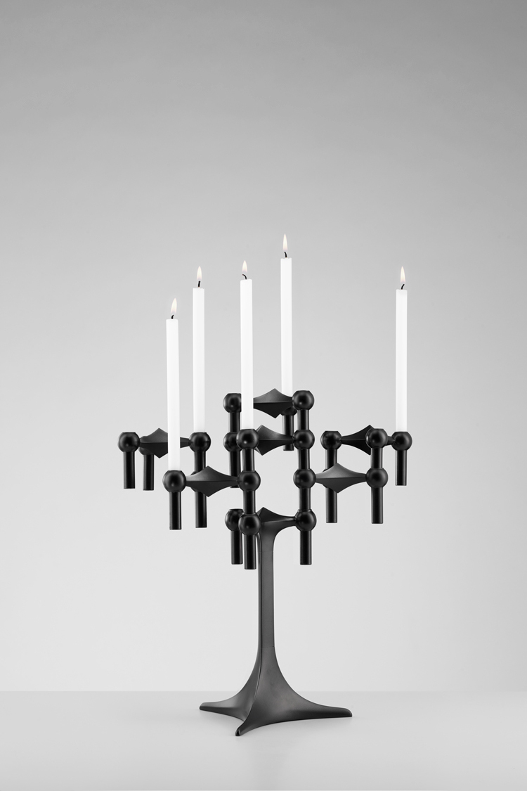 Bougeoir en métal doré