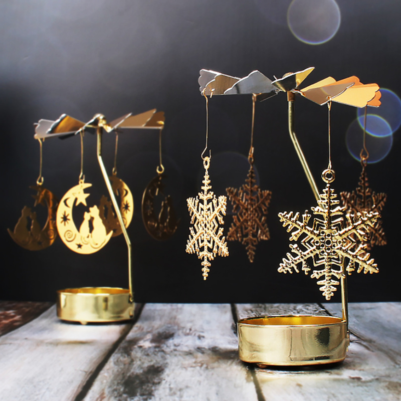 Bougeoir rotatif en métal