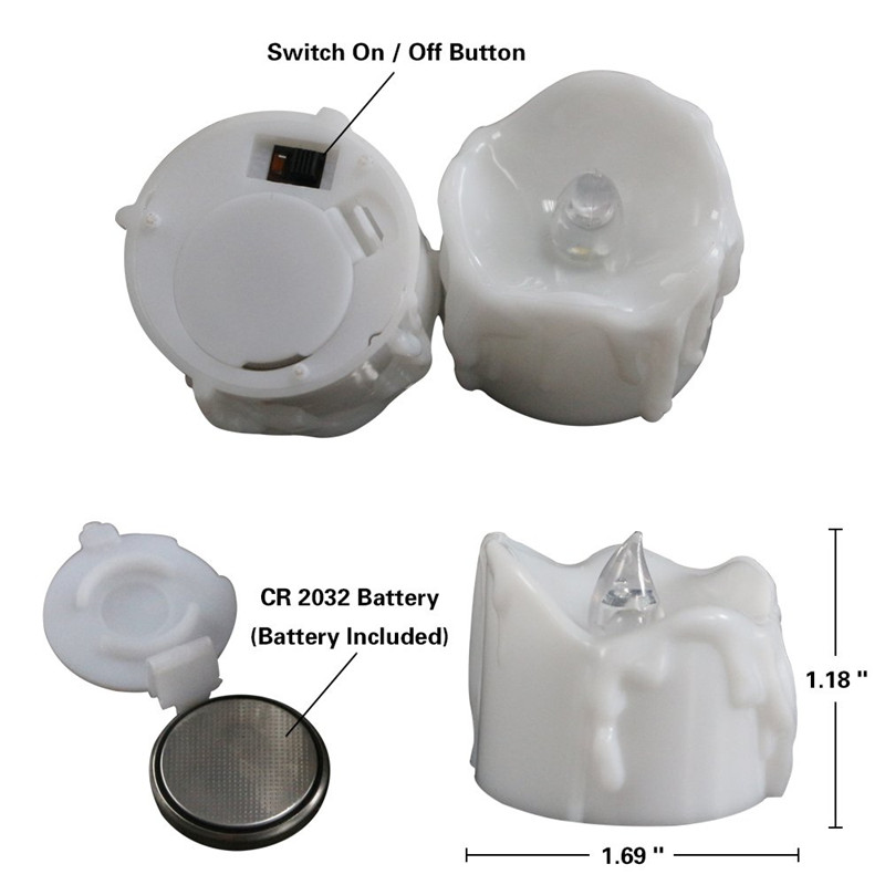 Paquet de 12 bougies LED