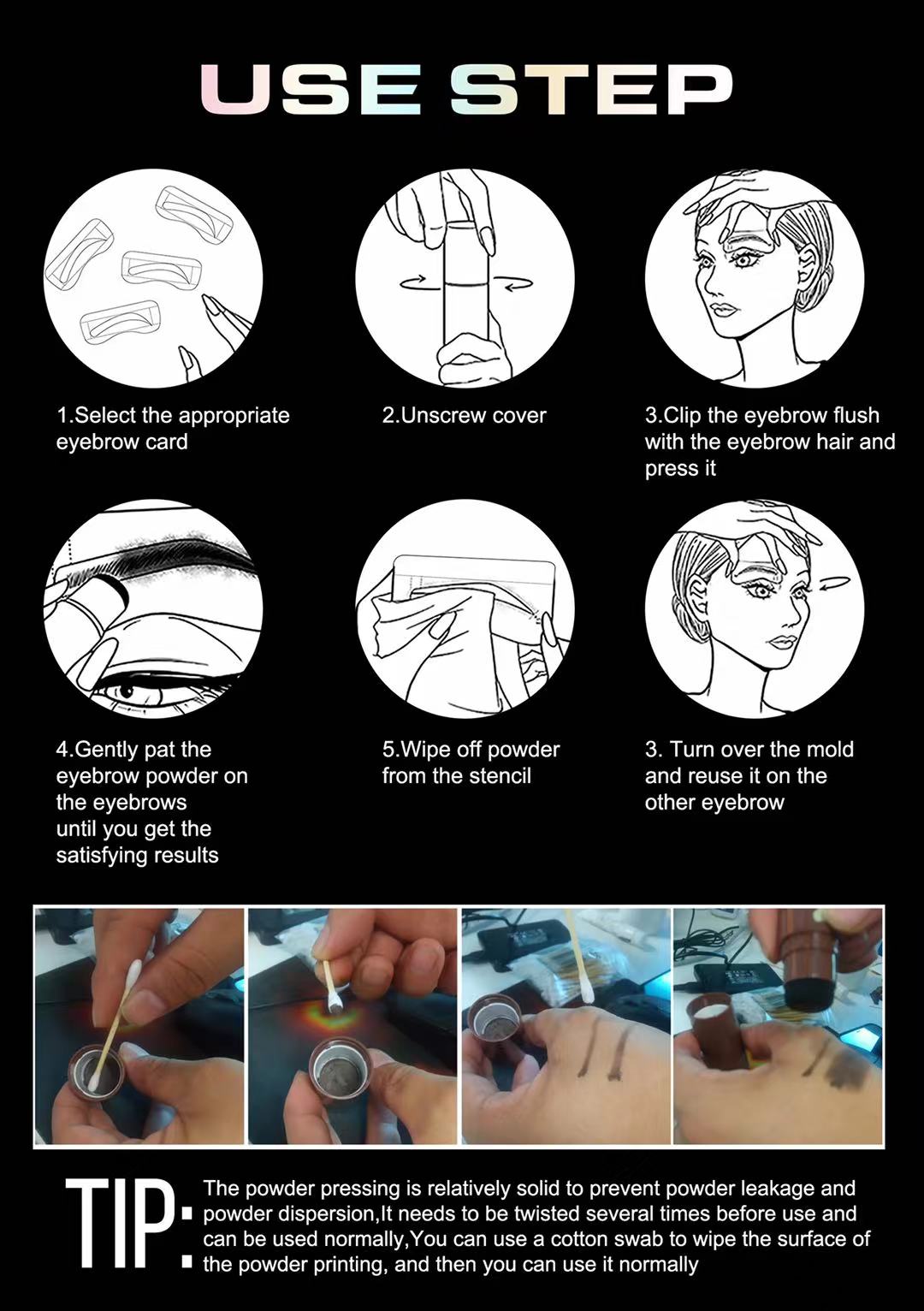 Pochoir et modèles de sourcils